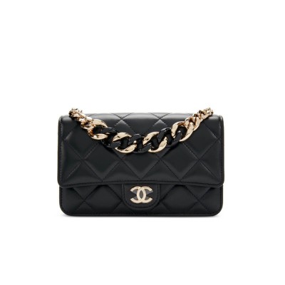 Chanel Lambskin Plexi Quilted Wallet On Chain WOC AP2377 LDBS16122