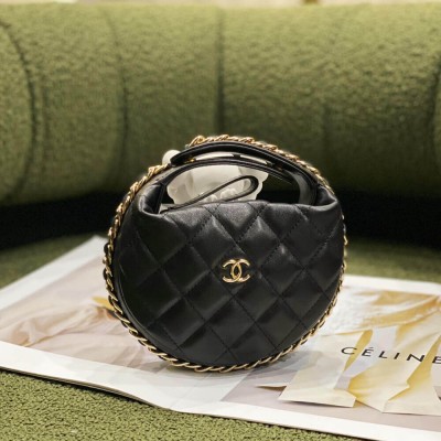 Chanel Lambskin Pouch Black AP3095 LDBS16085