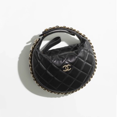 Chanel Lambskin Pouch Black AP3095 LDBS16085