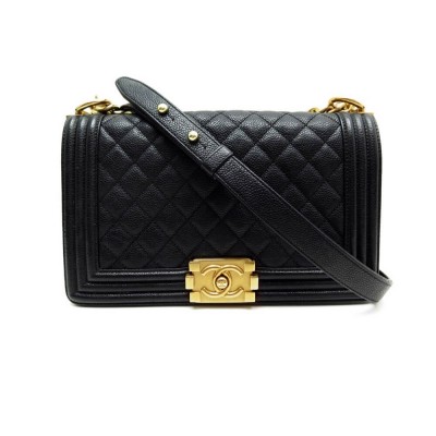 Chanel Le Boy Bag 25cm Black Caviar Leather A67086 LDBS16082