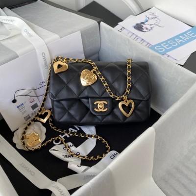 Chanel Mini Flap Bag 20cm Heart Chain AS3457 LDBS16059