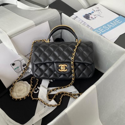 Chanel Mini Flap Bag With Gold Top Handle AS2431 LDBS16102