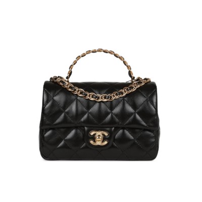 Chanel Mini Flap Bag With Metal Top Handle AS2431 LDBS16103