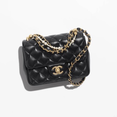 Chanel Mini Flap Bag with Pearl Top Handle Chain AS4385 LDBS16104