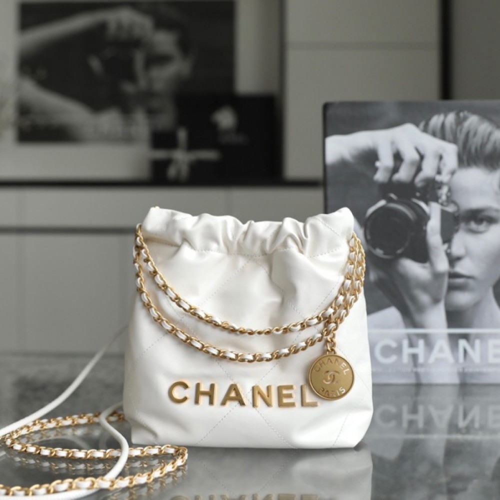 Chanel Mini Shoulder Bag Pure White