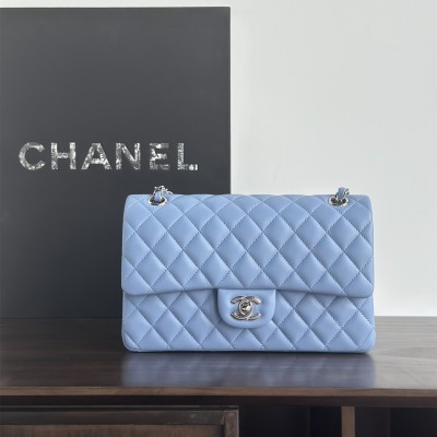 Chanel Original Leather CF Series Flap Bag Light Blue