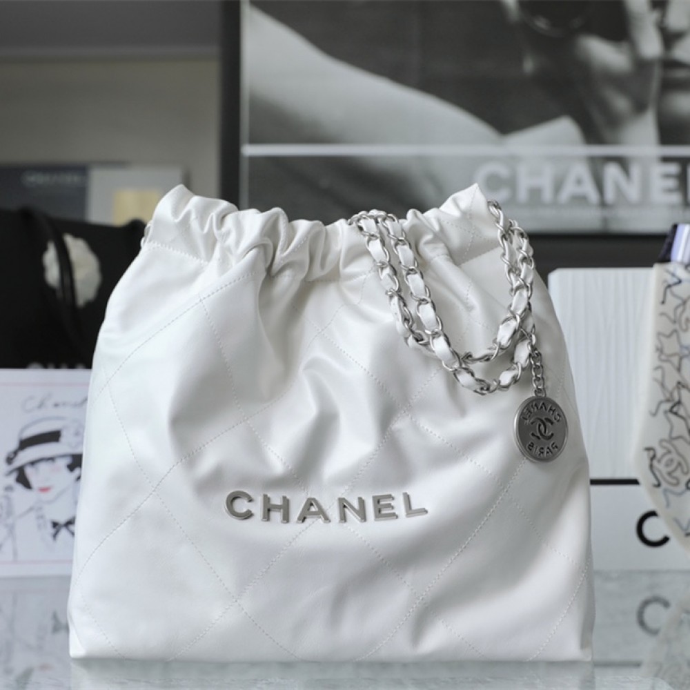 Chanel Shopping Bag 22Bag Series Silver