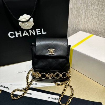 Chanel Small Backpack in Black Calfskin AS4275 LDBS16025