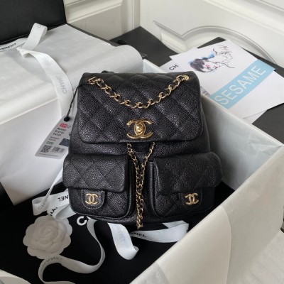 Chanel Small Duma Backpack Caviar Calfskin AS3860 LDBS16026