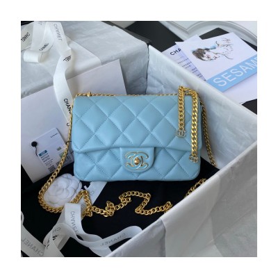 Chanel Small Flap Bag in Lambskin with Enamel CC AS3114 LDBS16071