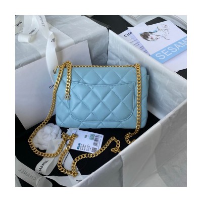 Chanel Small Flap Bag in Lambskin with Enamel CC AS3114 LDBS16071