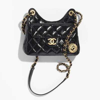 Chanel Small Hobo Bag in Shiny Crumpled Calfskin AS3710 LDBS16080