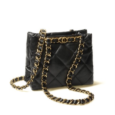 Chanel Small Tote in Black Lambskin AS3502 LDBS16113