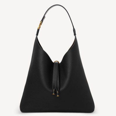 Chloe Marcie Hobo Bag in Black Grained Leather LDBS243659