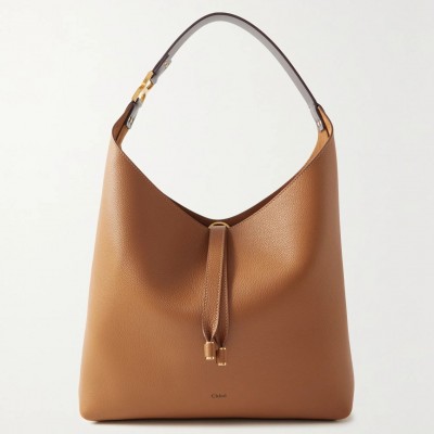 Chloe Marcie Hobo Bag in Brown Grained Leather LDBS243664