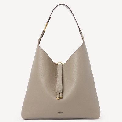 Chloe Marcie Hobo Bag in Grey Grained Leather LDBS243669