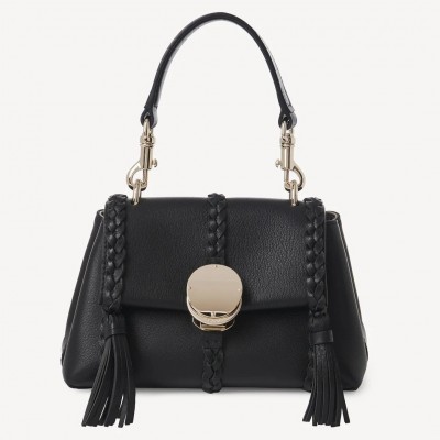 Chloe Penelope Mini Shoulder Bag in Black Grained Calfskin LDBS243706