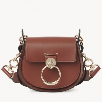 Chloe Small Tess Shoulder Bag In Caramel Calfskin LDBS243696