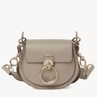 Chloe Small Tess Shoulder Bag In Grey Calfskin LDBS243701