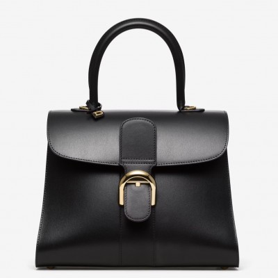 Delvaux Brillant MM Bag in Black Box Calf Leather LDBS244289