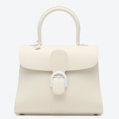 Delvaux Brillant MM Bag in Ivory Box Calf Leather LDBS244291