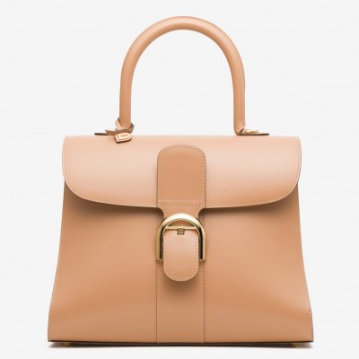 Delvaux Brillant MM Bag in Tender Beige Box Calf Leather LDBS244292