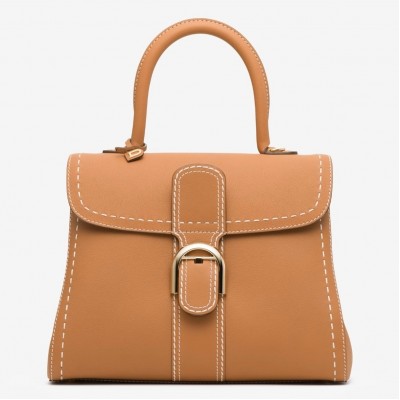 Delvaux Brillant MM Surpique Bag in Brown Rodeo Calf Leather LDBS244293