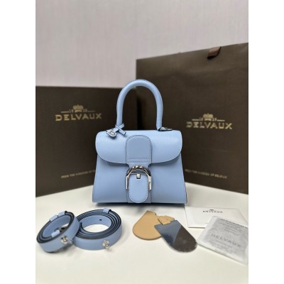 Delvaux Brillant Mini Bag in Azure Box Calf Leather LDBS244281