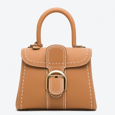 Delvaux Brillant Mini Surpique Bag in Brown Rodeo Calf Leather LDBS244287