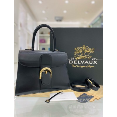 Delvaux Brillant PM Bag in Black Box Calf Leather LDBS244294