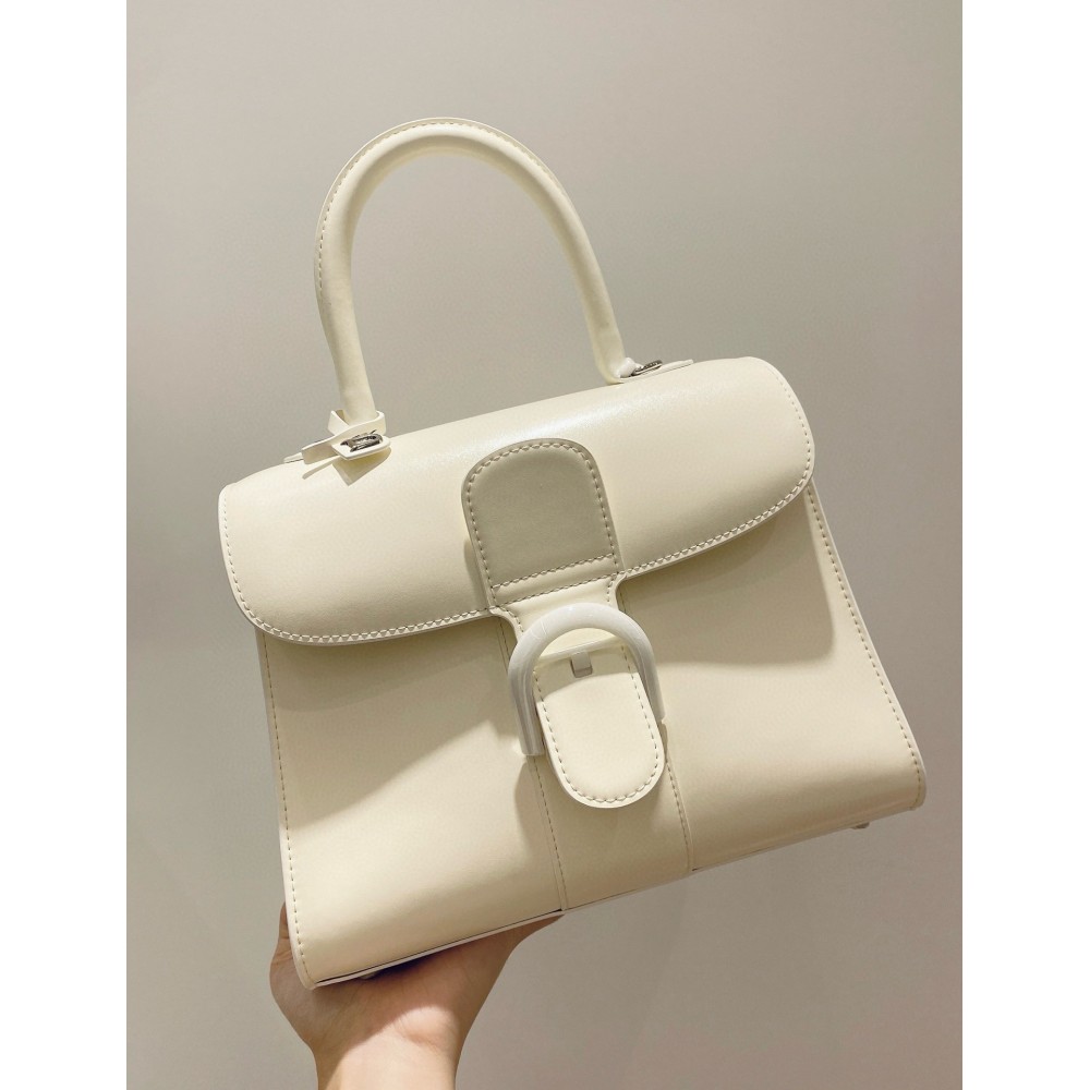 Delvaux Brillant PM Bag in Ivory Box Calf Leather LDBS244295