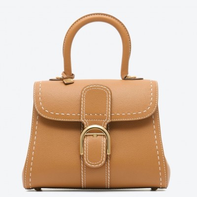 Delvaux Brillant PM Surpique Bag in Brown Rodeo Calf Leather LDBS244297