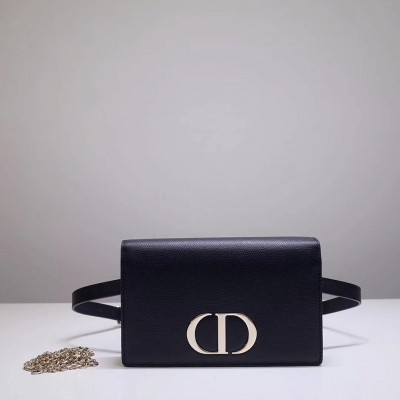 Dior 30 Montaigne 2 In 1 Belt Bag In Black Calfskin LDBS240002