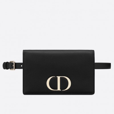 Dior 30 Montaigne 2 In 1 Belt Bag In Black Calfskin LDBS240002