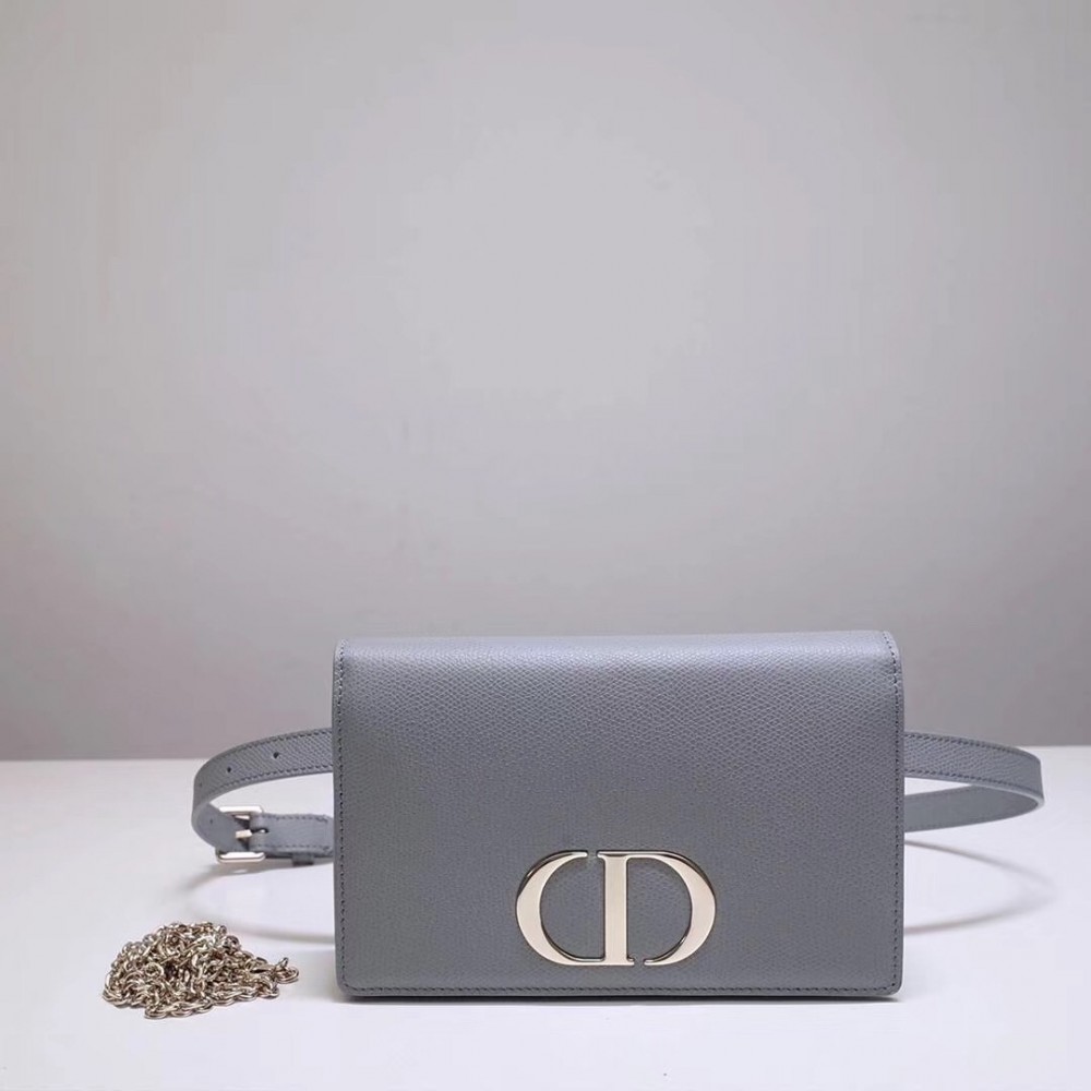 Dior 30 Montaigne 2 In 1 Belt Bag In Grey Calfskin LDBS240003