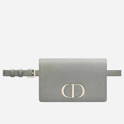 Dior 30 Montaigne 2 In 1 Belt Bag In Grey Calfskin LDBS240003