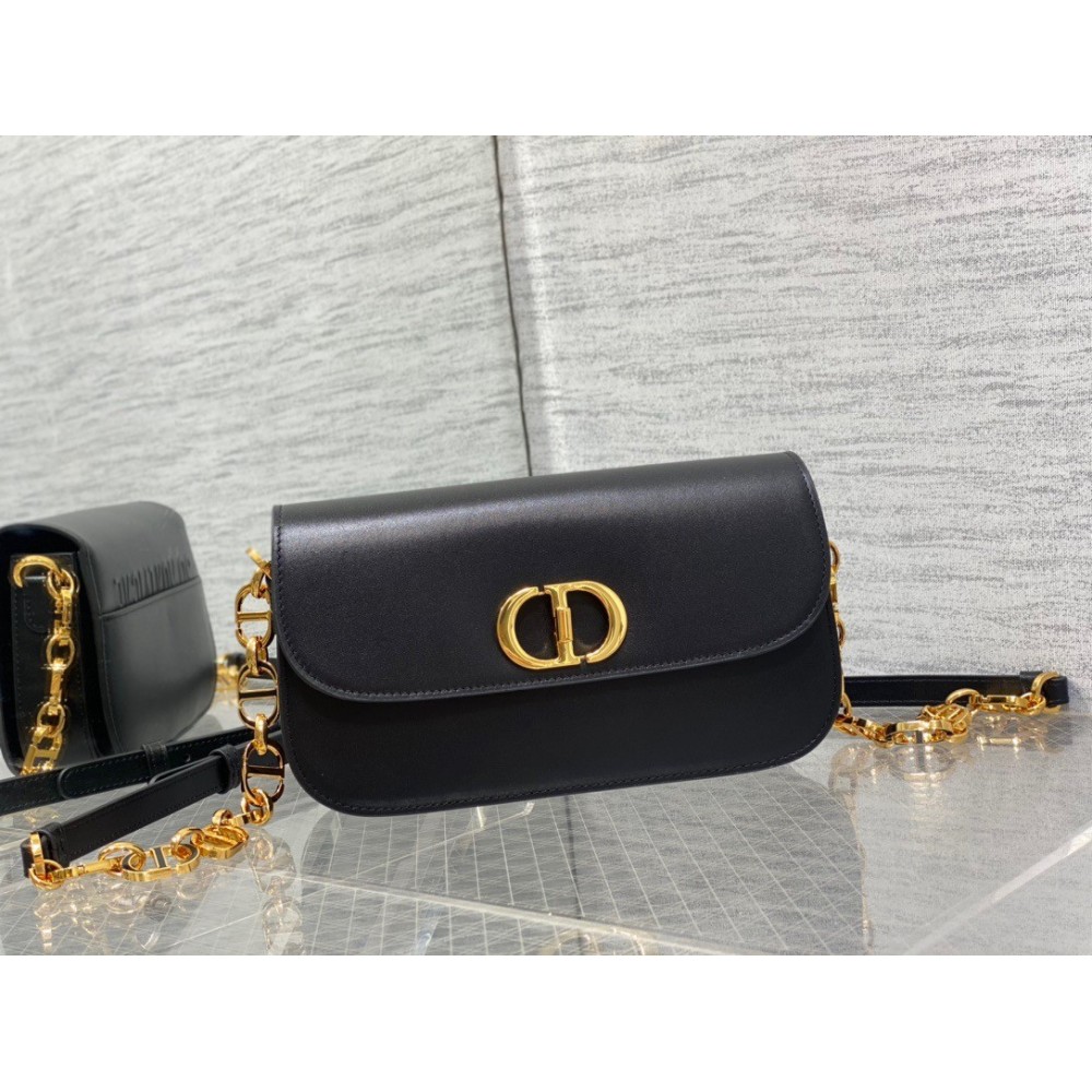 Dior 30 Montaigne Avenue Bag In Black Box Calfskin LDBS240006