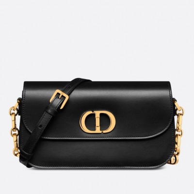 Dior 30 Montaigne Avenue Bag In Black Box Calfskin LDBS240006