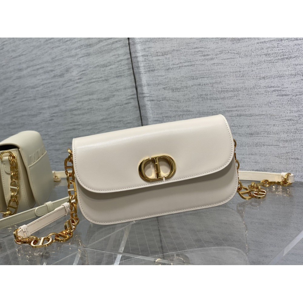 Dior 30 Montaigne Avenue Bag In White Box Calfskin LDBS240010