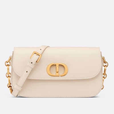 Dior 30 Montaigne Avenue Bag In White Box Calfskin LDBS240010