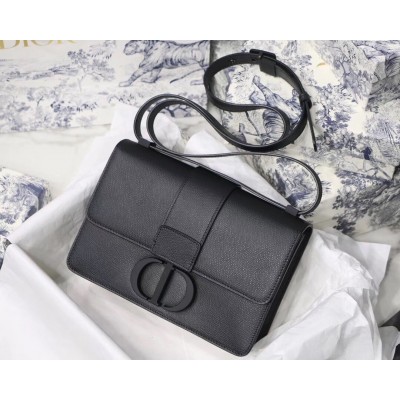 Dior 30 Montaigne Bag In Black Ultra Matte Grained Calfskin LDBS240011