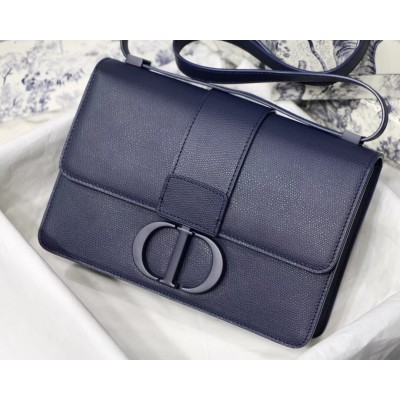 Dior 30 Montaigne Bag In Indigo Blue Matte Grained Calfskin LDBS240019