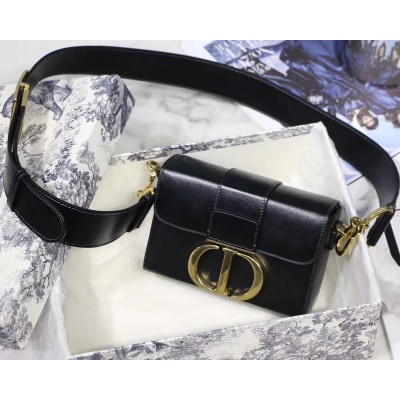 Dior 30 Montaigne Box Bag In Black Lambskin LDBS240021