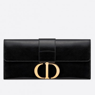 Dior 30 Montaigne Clutch Bag In Black Lambskin LDBS240030