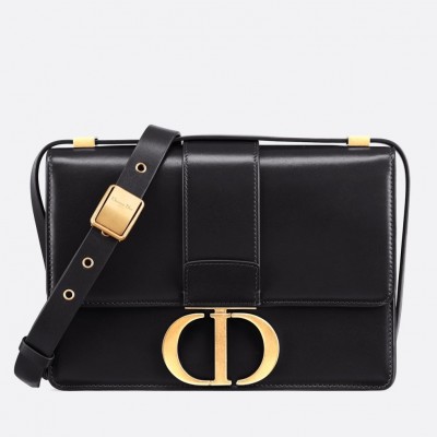 Dior 30 Montaigne Shoulder Bag In Black Calfskin LDBS240039