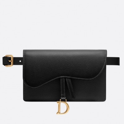 Dior Black Calfskin Saddle Belt Bag LDBS240055