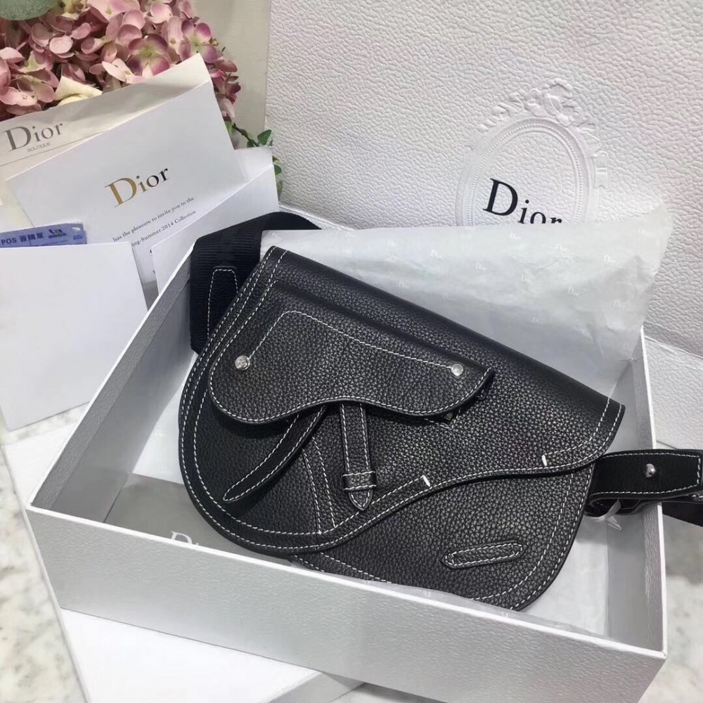 Dior Black DIOR x KAWS Pouch Saddle Bag LDBS240059