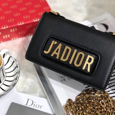 Dior Black Mini J'Adior Calfskin Flap Bag LDBS240063