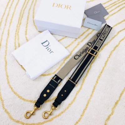 Dior Blue Embroidery Adjustable Shoulder Strap LDBS240067