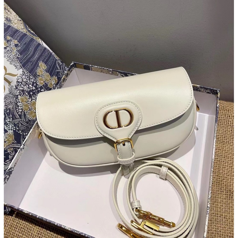 Dior Bobby East-West Bag In White Box Calfskin LDBS240080